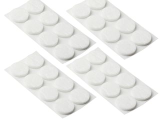 Podložky filcové pr. 20mm, samolepící, bílé, 48 ks