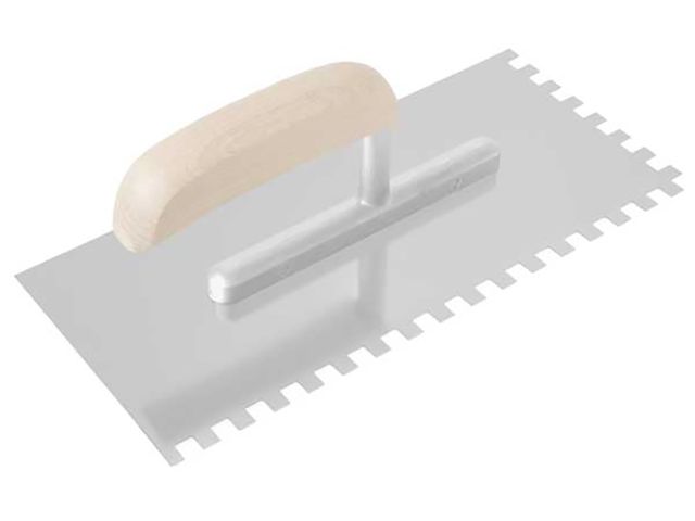 Obrázek produktu Hladítko nerezové 270x130 mm zub 8mm - dřevěná rukojeť