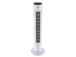 Ventilátor sloupový s dál. ovladačem, bílá, 74 cm, 50 W