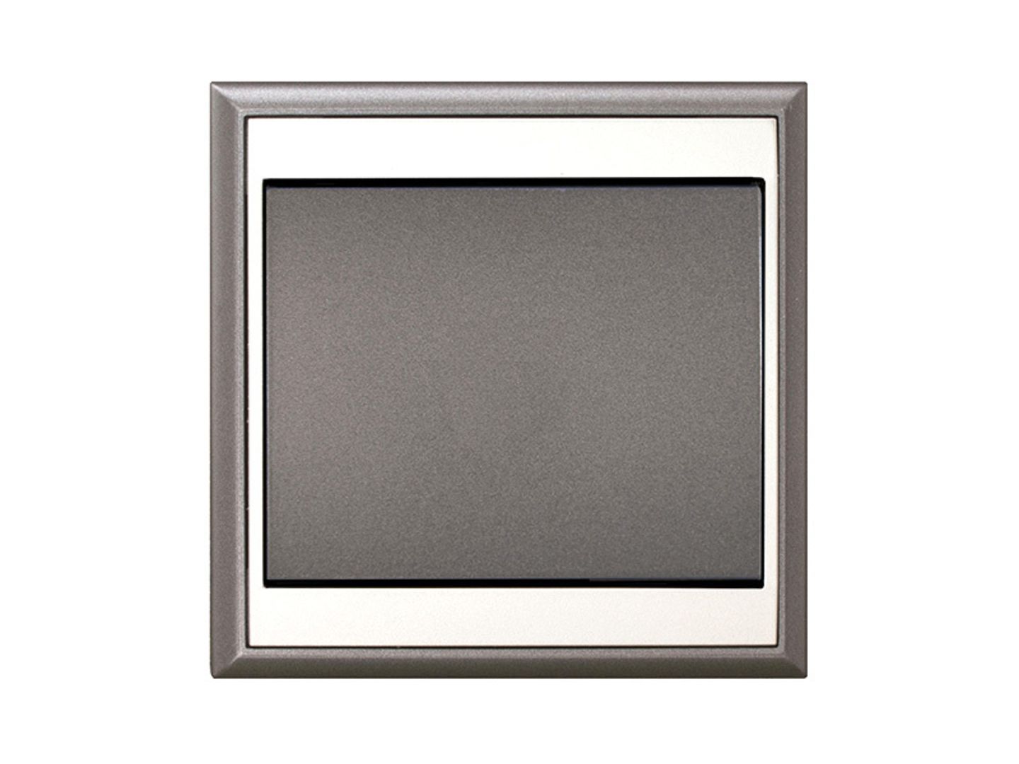 e2 elektro GmbH Vypínač křížový ř.7 kompl. antracit/stříbrná LUNE