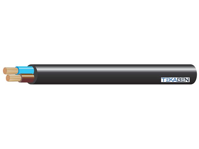 Obrázek produktu Kabel flexibilní černý H03VV-F 2x 0,75 mm2, 10 m