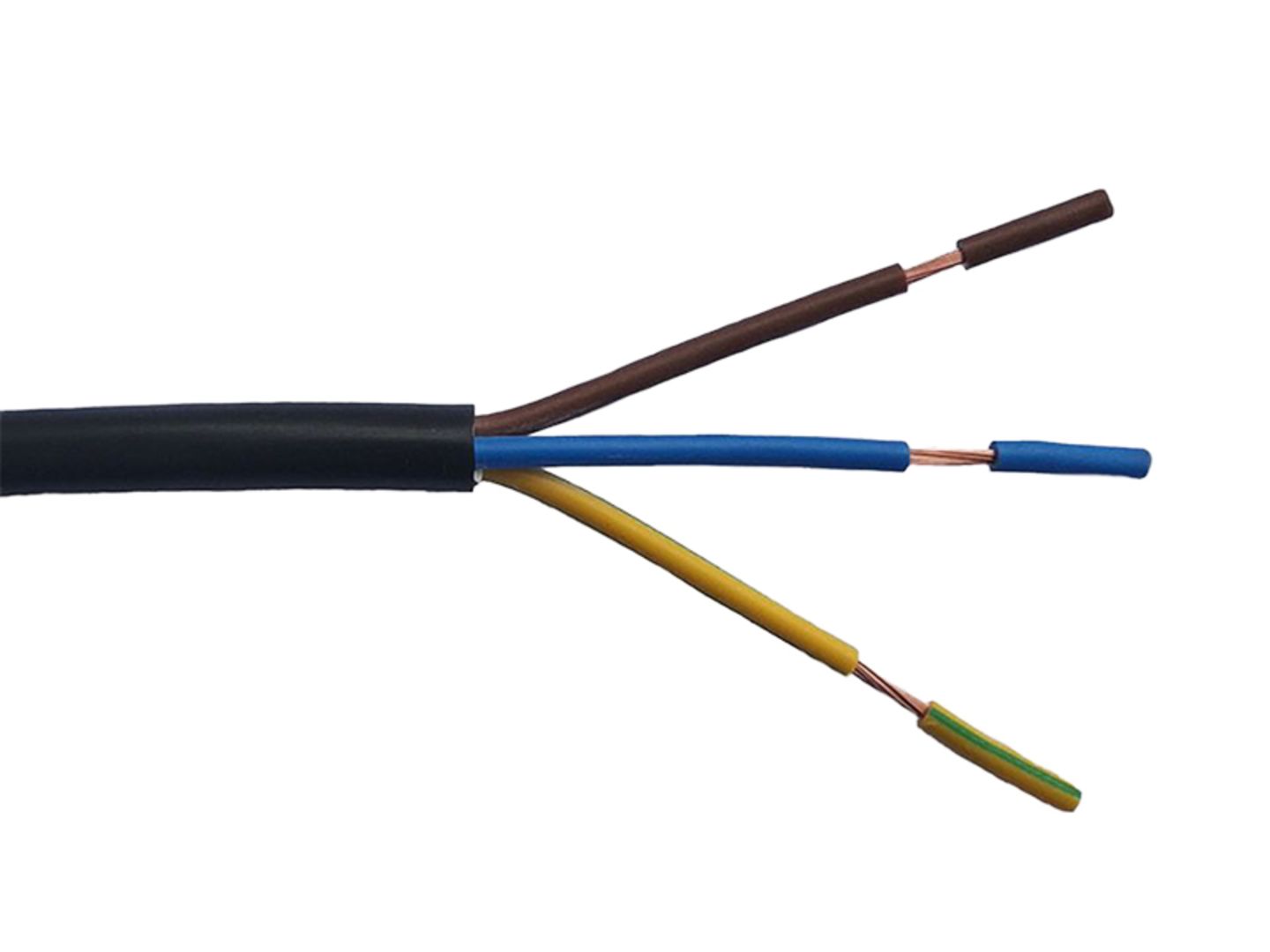 TEKABEN Kabel pryžový stavební černý H05RR-F 3x 1,5 mm2, 10 m