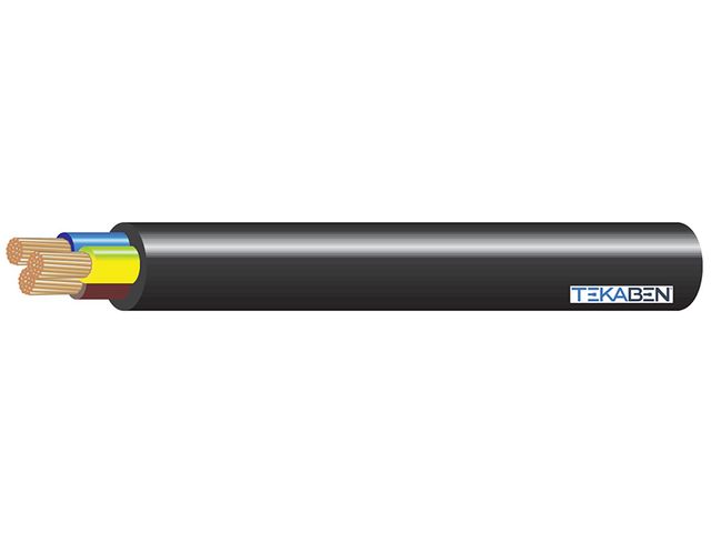 Obrázek produktu Kabel pryžový stavební černý H05RR-F 3x 1,5 mm2, 5 m