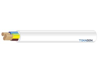 Kabel flexibilní bílý H05VV-F 3x 1 mm2, 10 m