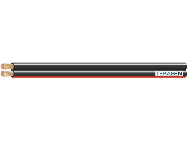 Obrázek produktu Kabel reproduktorový LSPR 2x 0,5 mm2, 10 m černo-rudý