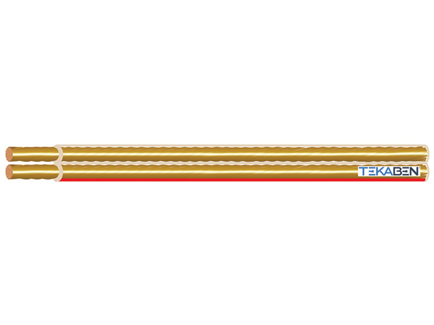 TEKABEN Kabel reproduktorový LSPR 2x 1 mm2, 10 m transparentní
