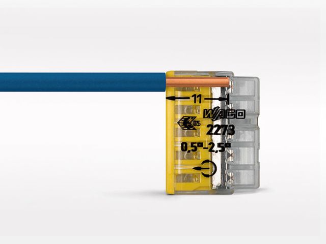 Obrázek produktu Svorka na pevný vodič Wago KOMPAKT 5x 0,5-2,5 mm2, 10 ks