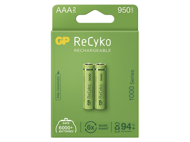 Obrázek produktu Baterie nabíjecí GP ReCyko 1000 AAA (HR03) 2PP