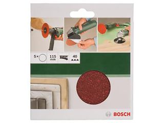Sada 5dílná brusných papírů pro úhlové brusky 115 mm G = 40