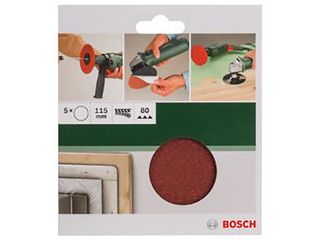 Sada 5dílná brusných papíru pro úhlové brusky 115 mm G = 80