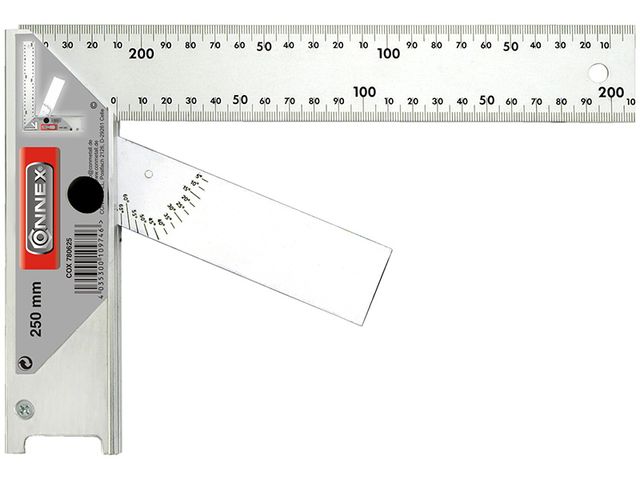 Obrázek produktu Příložník úhlový s měřidlem, 250 mm