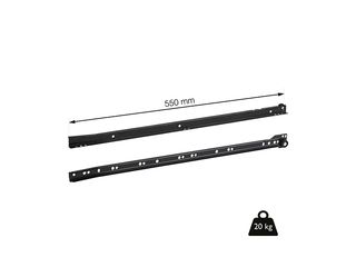 Výsuv rolničkový 550mm, Black Edition, 20 kg
