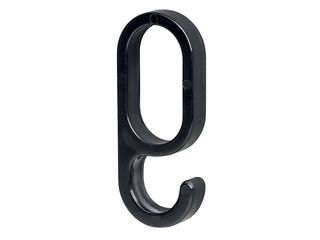 Háček na šatní oválnou tyč, Black Edition, 4 ks