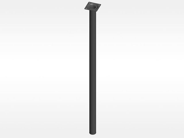 Obrázek produktu Noha nábytková kulatá pr. 30x700mm, černá