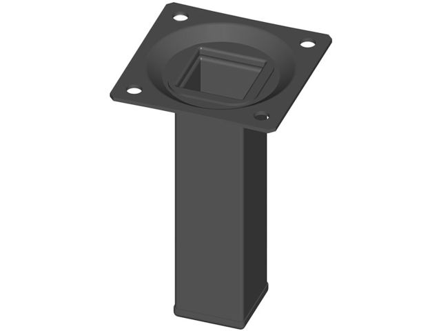 Obrázek produktu Noha nábytková hranatá 25x25x100mm, černá