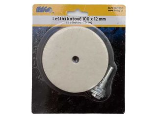 Kotouč leštící 100x12mm filcový se stopkou