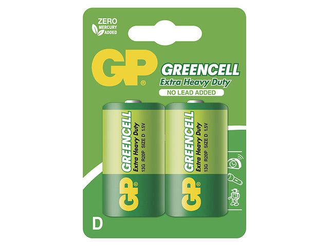 Obrázek produktu Baterie zinková GP GREENCELL D (R20) 2BL