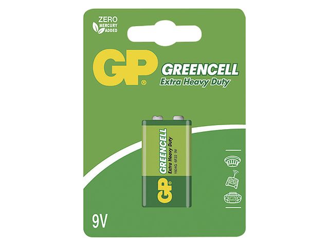 Obrázek produktu Baterie zinková GP GREENCELL 9V (6F22) 1BL