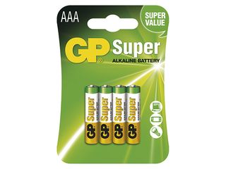 Baterie alkalická GP SUPER AAA (LR03) 4BL