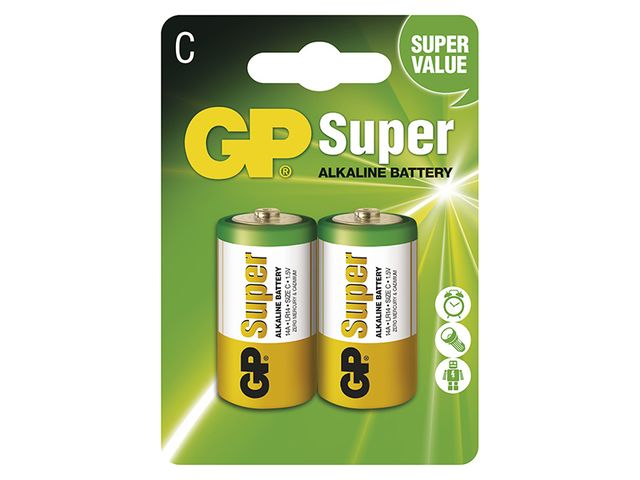 Obrázek produktu Baterie alkalická GP SUPER C (LR14) 2BL