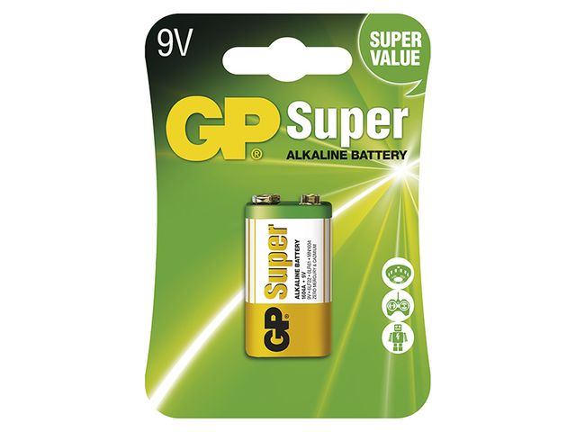Obrázek produktu Baterie alkalická GP SUPER 9V (6LF22) 1BL