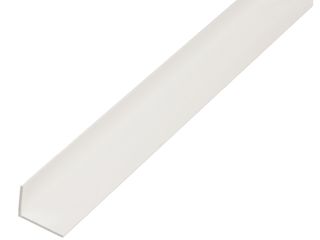 Profil L PVC, 40 x 10 x 2,0 mm / 1 m, bílý