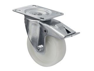 Kolečko transportní, otočné s brzdou, pr. 100mm, nylon
