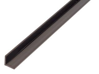 Profil L PVC, 25 x 25 x 1,8 mm / 1 m, černý