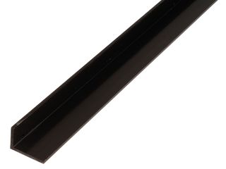 Profil L PVC, 20 x 10 x 1,5 mm / 2 m, černý