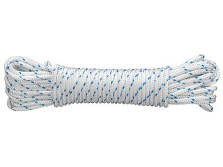 PES pletená šňůra 4mm, 20M bílá modrá