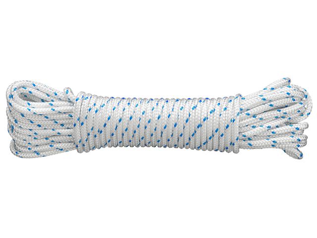Obrázek produktu PES pletená šňůra 4mm, 20M bílá modrá
