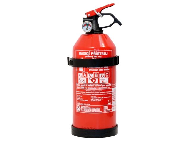 Obrázek produktu Přístroj hasicí práškový 1kg ABC