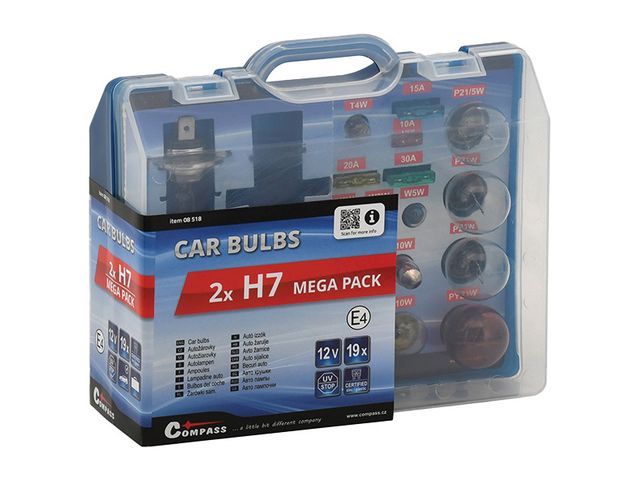Obrázek produktu Žárovky 12V servisní box MEGA H7+H7+pojistky