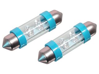 Žárovka 4LED 12V suf.11X39 SV8.5 modrá 2ks