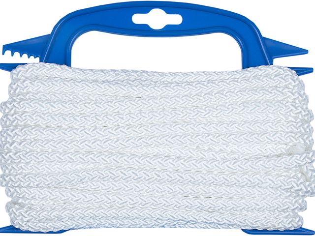 Obrázek produktu PAD pletené víceúčelové lano 8mm 140kg bílá navíječ 15m