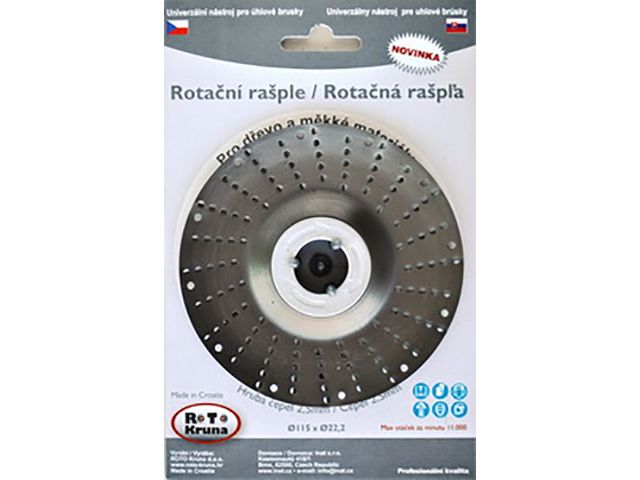 Obrázek produktu Rašple rotační do úhlových brusek 115mm - hrubá čepel 2,5mm