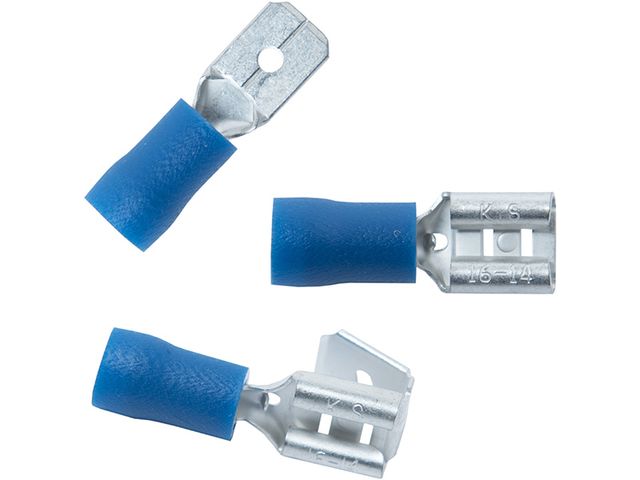 Obrázek produktu Sada plochých konektorů 6,3mm 15ks,modré