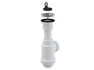 Dřezový sifon s nerezovou mřížkou průměr 70 mm