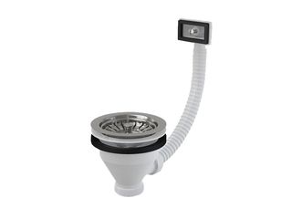 Výpust dřezová 6/4 s nerezovu mřížkou pr.115 a flexi přepadem