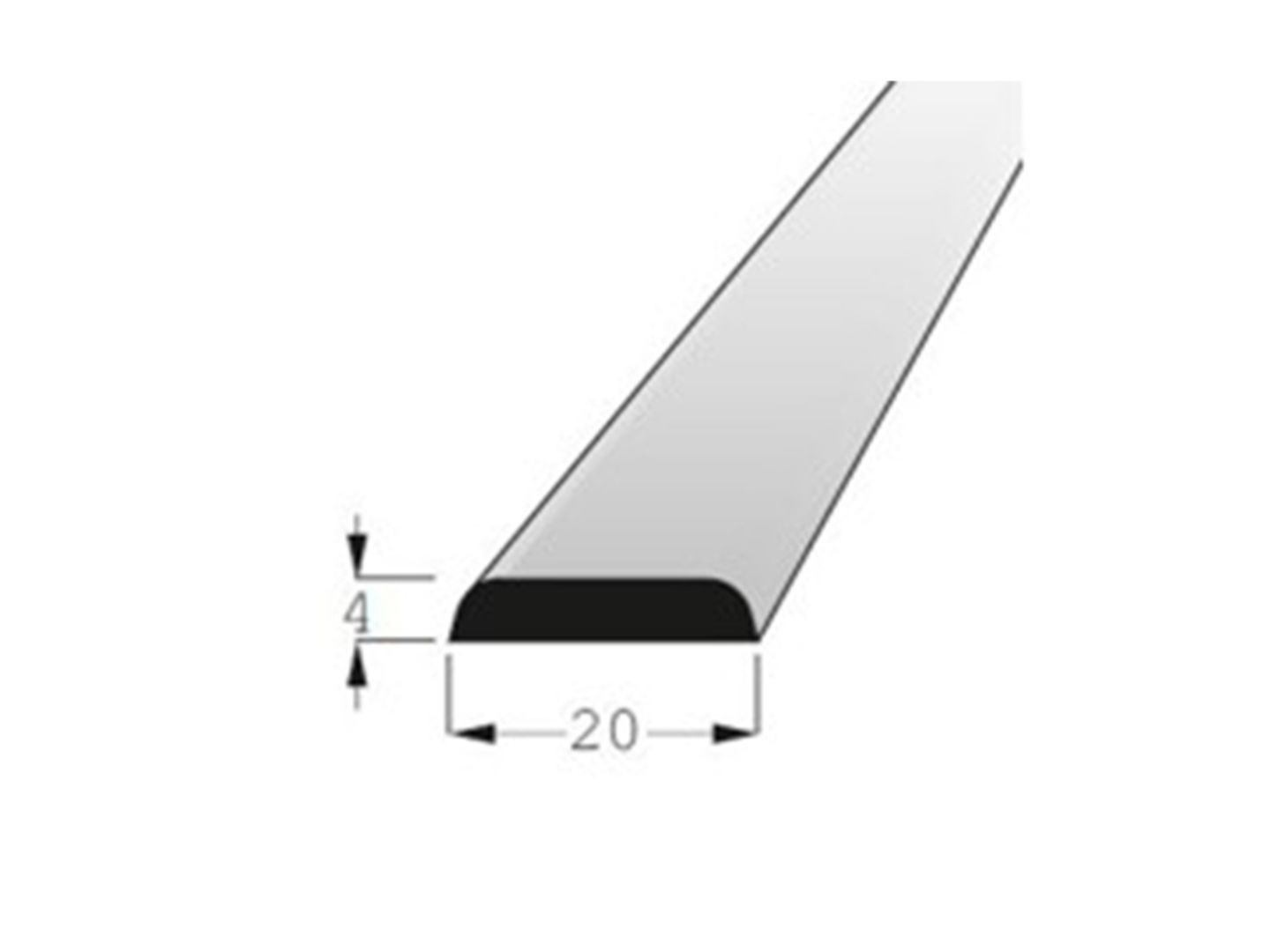Lišta krycí borovice 20x4mm, délka 200cm