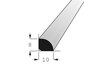 Lišta rohová vnitřní borovice 10x8mm, délka 200cm