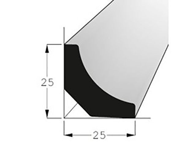 Obrázek produktu Lišta rohová vnitřní RVI borovice 25x25mm, délka 200cm