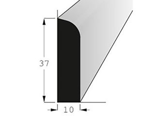 Lišta rohová vnitřní borovice 37x10mm, délka 240cm