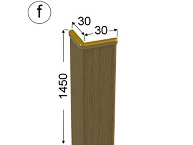 Obrázek produktu Roh ochranný dub fóie 30x30mm, délka 145cm