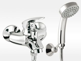Baterie Metalia 57 vanová nástěnná bez příslušenství 100 mm chrom