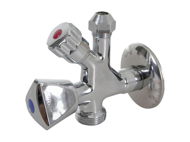 Obrázek produktu Ventil kombinovaný rohový a pračkový se zpětnou klapkou 1/2" x 3/4" x 10mm