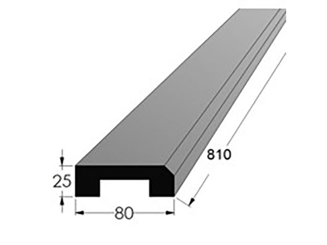 Obrázek produktu Práh s drážkou buk, 2x8x81cm