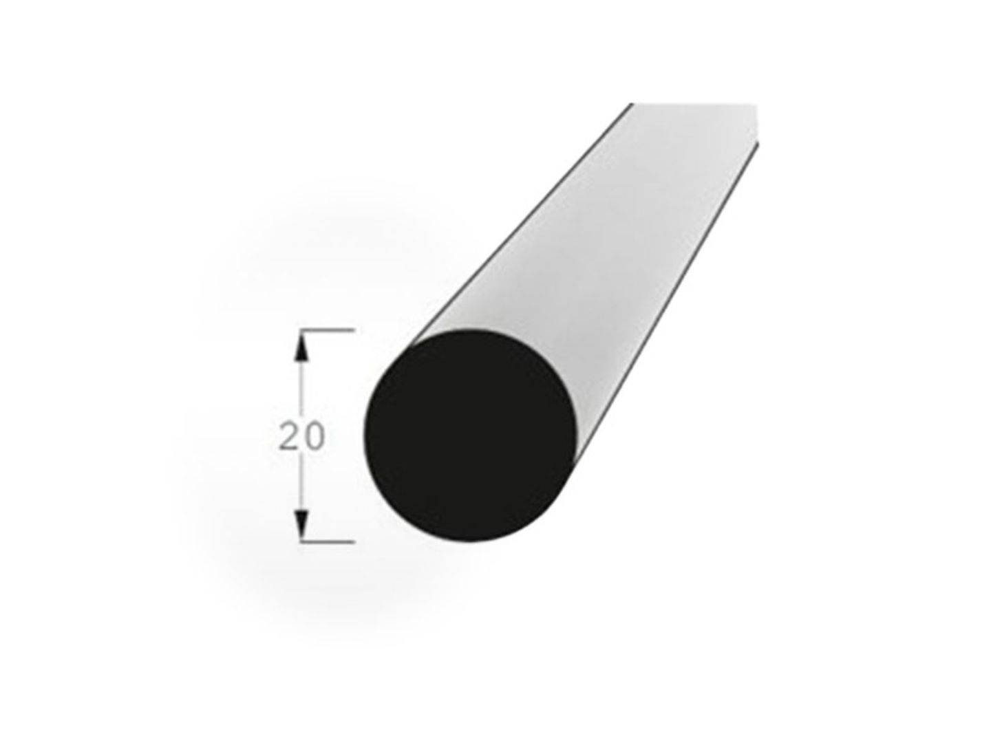 Lišta kruhová borovice prům.20mm, délka 70cm