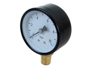 Manometr d63mm, 0-10bar,spodní napojení