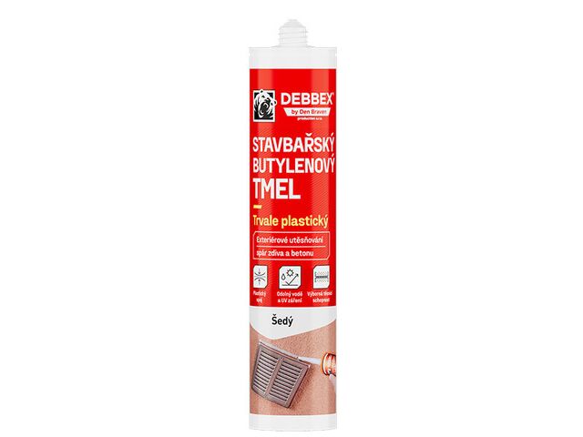 Obrázek produktu Tmel stavbařský butylový RL šedý 280ml